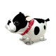 Cute Black White Spot Dog Walking Animals Pet Party Balloon